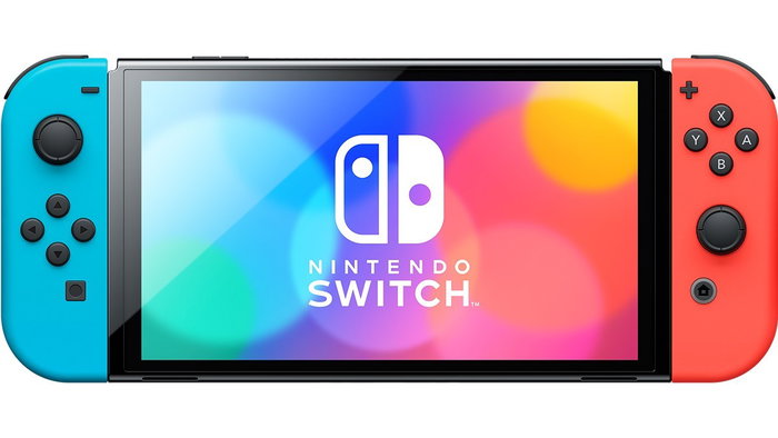 Nintendo Switch OLED con Joy-Con Azul y Rojo Neón, 64 GB