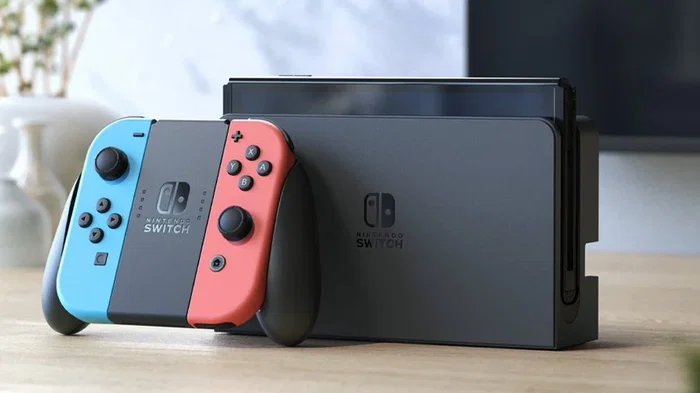Nintendo Switch OLED con Joy-Con Azul y Rojo Neón, 64 GB