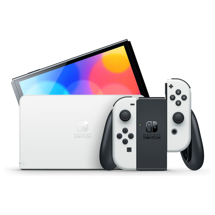 Nintendo Switch OLED Blanca - Consola de Videojuegos con Pantalla OLED de 7 Pulgadas y 64 GB