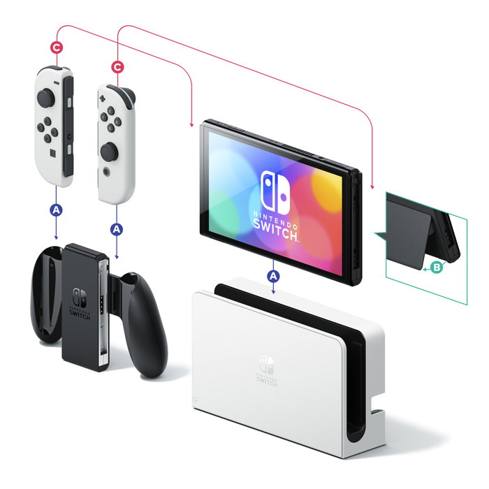 Nintendo Switch OLED Blanca con pantalla de 7 pulgadas y 64 GB