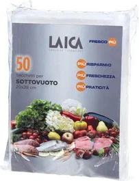 Laica VT3504 Bolsas para Envasadora al Vacío, 20x28 cm, Pack de 50 Unidades