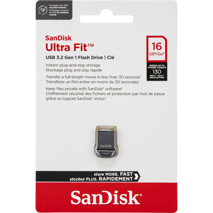 Sandisk Ultra Fit 16GB USB 3.1 Negro Sandisk Ultra Fit 16GB USB 3.1 Negro