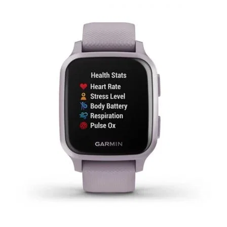 Smartwatch Garmin Venu SQ/ Notificaciones/ Frecuencia Cardíaca/ GPS/ Lavanda