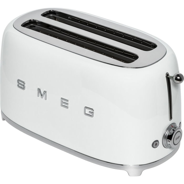 Smeg TSF02WHEU Tostadora de 4 rebanadas, Blanco Smeg TSF02WHEU Tostadora de 4 rebanadas, Blanco