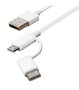 Xiaomi Cable 2 en 1 USB A a Micro USB y USB Tipo C 1m Blanco SJV4082TY