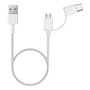 Xiaomi Cable 2 en 1 USB A a Micro USB y USB Tipo C 1m Blanco SJV4082TY
