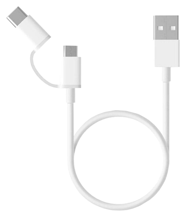 Xiaomi Cable Mi 2-in-1 USB A a Micro USB y USB Tipo C 100 cm Blanco Xiaomi Cable Mi 2-in-1 USB A a Micro USB y USB Tipo C 100 cm Blanco