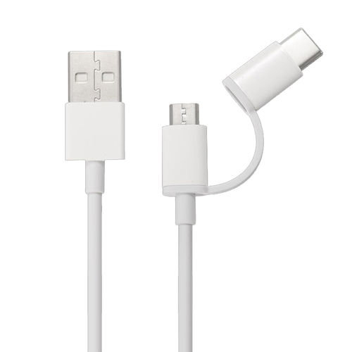 XIAOMI Cable USB Mi 2-in-1 (100 cm-Micro USB a Type C) Blanco