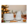 Smeg KLF03WHEU - Hervidor Eléctrico 1.7L 2400W, Blanco, Acero Inoxidable, Base 360°, Apagado Automático
