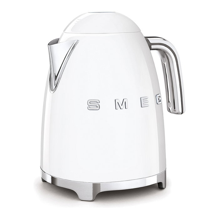 Smeg KLF03WHEU - Hervidor Eléctrico 1.7L 2400W, Blanco, Acero Inoxidable, Base 360°, Apagado Automático Smeg KLF03WHEU - Hervidor Eléctrico 1.7L 2400W, Blanco, Acero Inoxidable, Base 360°, Apagado Automático