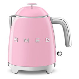 Smeg KLF05PKEU Tetera Eléctrica 0.8L 1400W, Rosa - Hervidor de Agua con Filtro, Apagado Automático, Base 360° y Ventana de Nivel