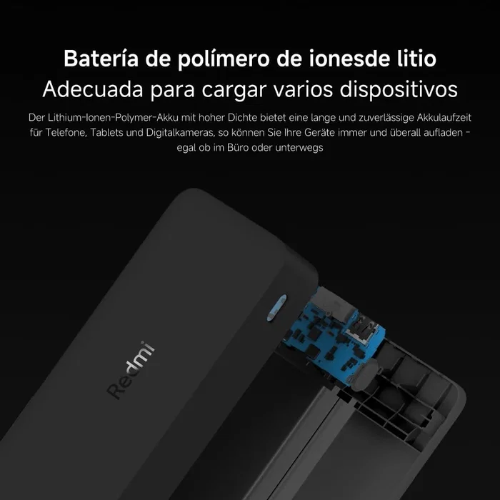 Xiaomi Redmi Power Bank 20000mAh 18W Fast Charge Negro