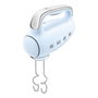 Smeg HMF01PBEU Batidora de Mano Retro 50s Azul Pastel, 250W, 9 Velocidades, Ganchos y Batidor, Aluminio y Acero Inoxidable