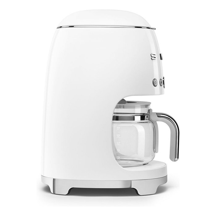 Smeg Cafetera de Filtro Automática Estilo 50s DCF02WHEU, 1.4L, Ajuste de Intensidad, Manten Caliente, Programable, Blanco