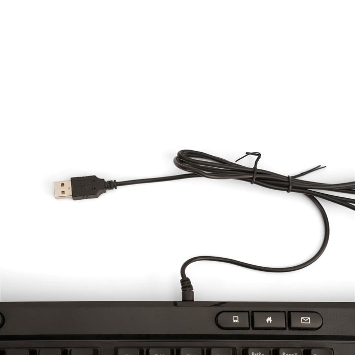 Sparco Teclado Inglés USB QWERTY para EE.UU. Color Negro - Modelo SPMEMKEYBOARD