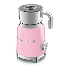 Smeg MFF11PKEU - Espumador y Calentador de Leche Automático 50's Style, Rosa, Acero Inoxidable, 250 ml, 8 Funciones, Frío/Caliente
