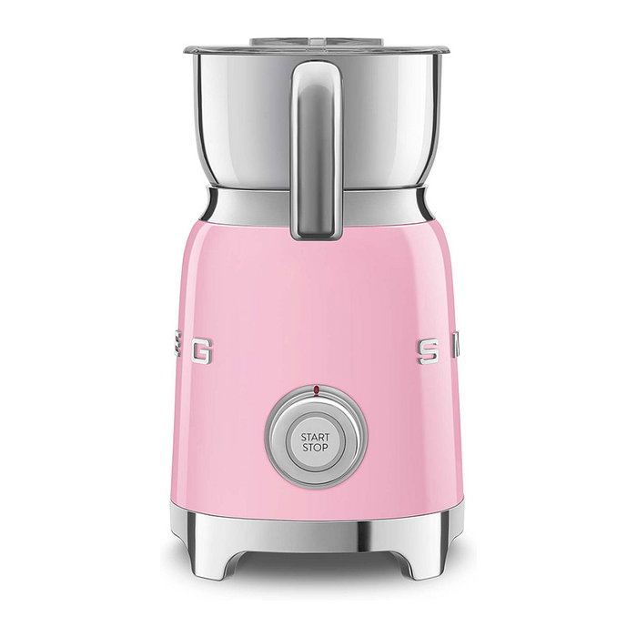 Smeg MFF11PKEU Espumador de Leche Automático, Rosa, Acero Inoxidable y Plástico, 250 ml, 8 Funciones, 500 W