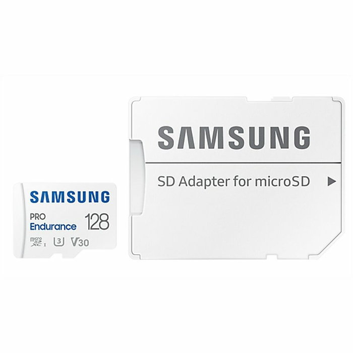 Samsung Tarjeta de Memoria microSDXC PRO Endurance 128GB MB-MJ128K, Clase 10, UHS-I U3, V30, 100MB/s Lectura, para Cámaras de Vigilancia y Dashcam