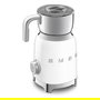 Smeg MFF11WHEU Espumador de Leche Automático 50's Style Blanco, Acero Inoxidable, 250 ml de Espuma, 0.6 L, Funciones Caliente y Fría