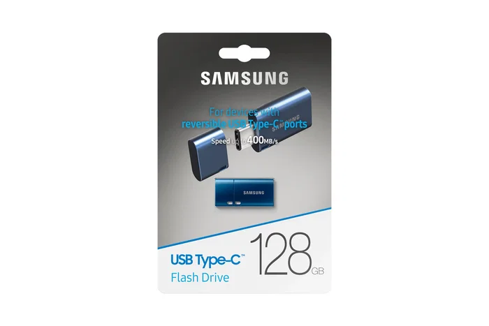 Samsung MUF-128DA Pendrive USB-C 128 GB USB 3.2 Gen 1 Velocidad Lectura 400MB/s Resistente (Agua, Golpes, Imanes) Color Azul