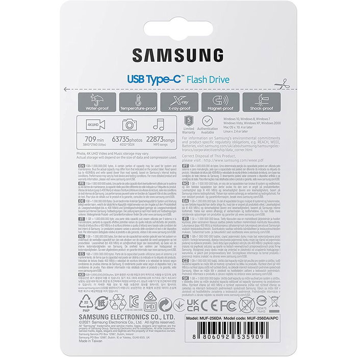 Samsung MUF-256DA Memoria USB 256 GB USB Tipo-C Azul