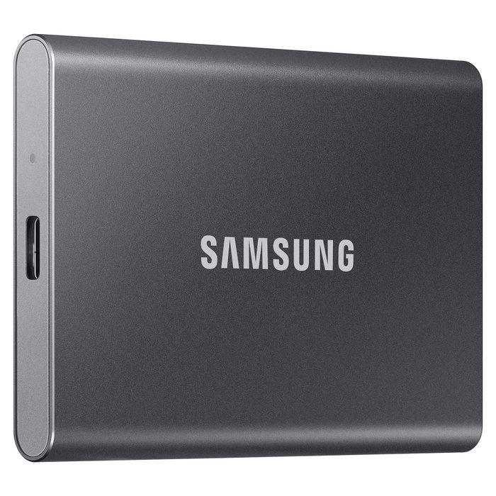 Samsung SSD T7 Portátil 1TB USB-C USB 3.2 Gen 2 Gris Titanio - Hasta 1050 MB/s, Cifrado 256-bit AES