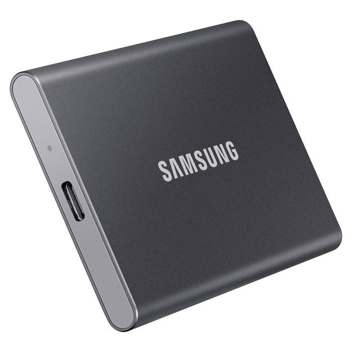 Samsung SSD T7 Portátil 1TB USB-C USB 3.2 Gen 2 Gris Titanio - Hasta 1050 MB/s, Cifrado 256-bit AES