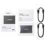 Samsung SSD T7 Portátil 1TB USB-C USB 3.2 Gen 2 Gris Titanio - Hasta 1050 MB/s, Cifrado 256-bit AES
