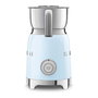 SMEG MFF11PBEU Calentador y Espumador de Leche Automático, 250 ml, 8 Funciones, Acero Inoxidable, para Leche Fría y Caliente, Color Azul Pastel Estilo Años 50