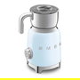 SMEG MFF11PBEU Calentador y Espumador de Leche Automático, 250 ml, 8 Funciones, Acero Inoxidable, para Leche Fría y Caliente, Color Azul Pastel Estilo Años 50
