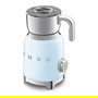 SMEG MFF11PBEU Calentador y Espumador de Leche Automático, 250 ml, 8 Funciones, Acero Inoxidable, para Leche Fría y Caliente, Color Azul Pastel Estilo Años 50
