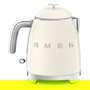 SMEG KLF05CREU Hervidor de Agua Eléctrico Mini, 0.8 Litros, 1400 W, Color Crema, Apagado Automático, Base Giratoria 360°, con Filtro e Indicador de Nivel