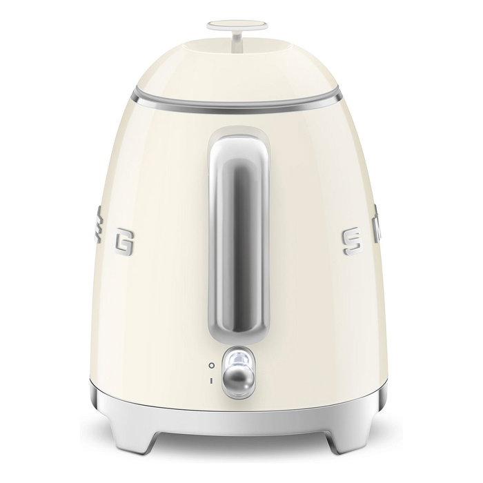 SMEG KLF05CREU Hervidor de Agua Eléctrico Mini, 0.8 Litros, 1400 W, Color Crema, Apagado Automático, Base Giratoria 360°, con Filtro e Indicador de Nivel