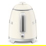 SMEG KLF05CREU Hervidor de Agua Eléctrico Mini, 0.8 Litros, 1400 W, Color Crema, Apagado Automático, Base Giratoria 360°, con Filtro e Indicador de Nivel