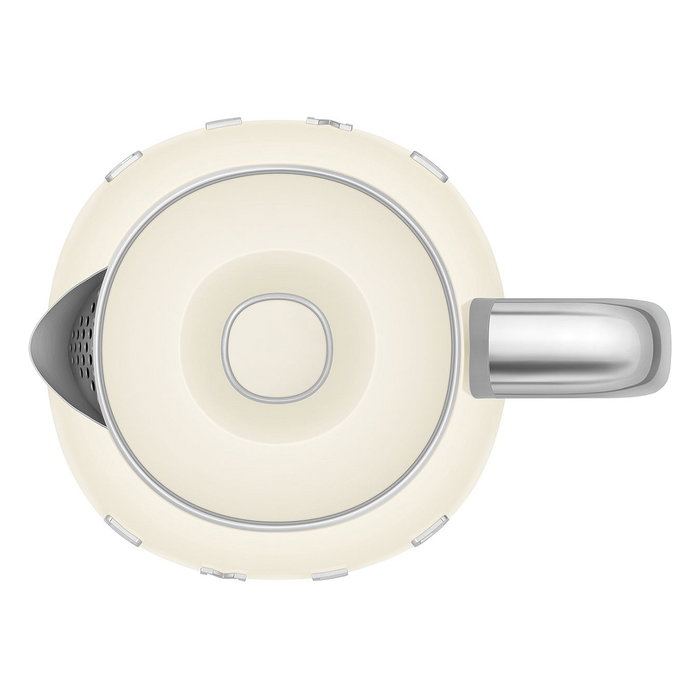 SMEG KLF05CREU Hervidor de Agua Eléctrico Mini, 0.8 Litros, 1400 W, Color Crema, Apagado Automático, Base Giratoria 360°, con Filtro e Indicador de Nivel