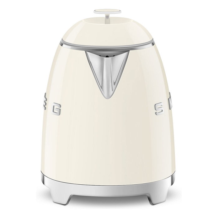 SMEG KLF05CREU Hervidor de Agua Eléctrico Mini, 0.8 Litros, 1400 W, Color Crema, Apagado Automático, Base Giratoria 360°, con Filtro e Indicador de Nivel