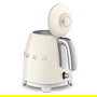 SMEG KLF05CREU Hervidor de Agua Eléctrico Mini, 0.8 Litros, 1400 W, Color Crema, Apagado Automático, Base Giratoria 360°, con Filtro e Indicador de Nivel