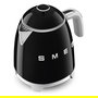 Smeg KLF05BLEU Mini Hervidor de Agua Eléctrico 0.8 Litros 1400W con Filtro, Apagado Automático y Base 360°, Color Negro