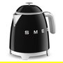 Smeg KLF05BLEU Mini Hervidor de Agua Eléctrico 0.8 Litros 1400W con Filtro, Apagado Automático y Base 360°, Color Negro