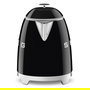 Smeg KLF05BLEU Mini Hervidor de Agua Eléctrico 0.8 Litros 1400W con Filtro, Apagado Automático y Base 360°, Color Negro