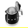 Smeg KLF05BLEU Mini Hervidor de Agua Eléctrico 0.8 Litros 1400W con Filtro, Apagado Automático y Base 360°, Color Negro