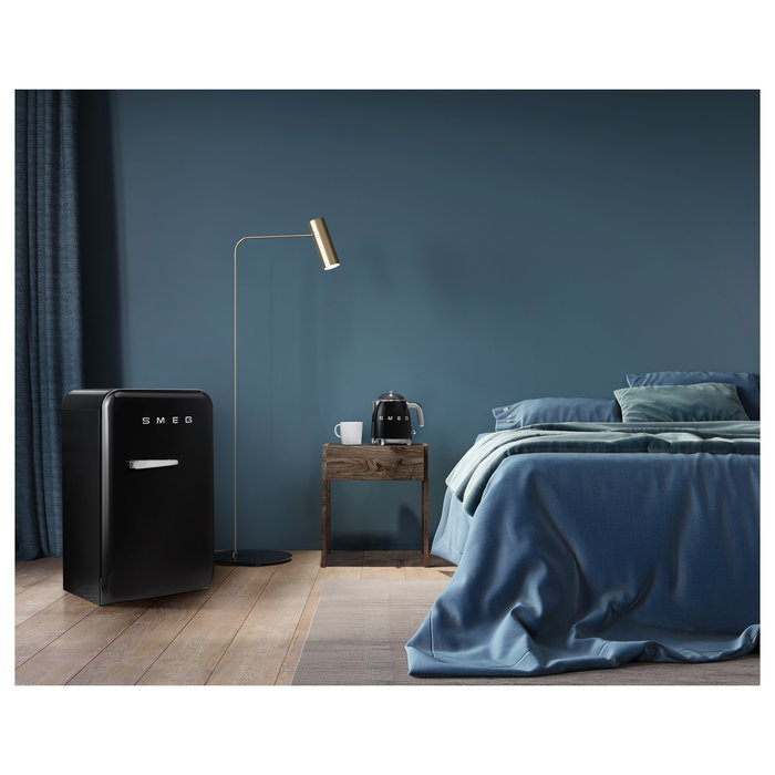 Smeg KLF05BLEU Mini Hervidor de Agua Eléctrico 0.8 Litros 1400W con Filtro, Apagado Automático y Base 360°, Color Negro