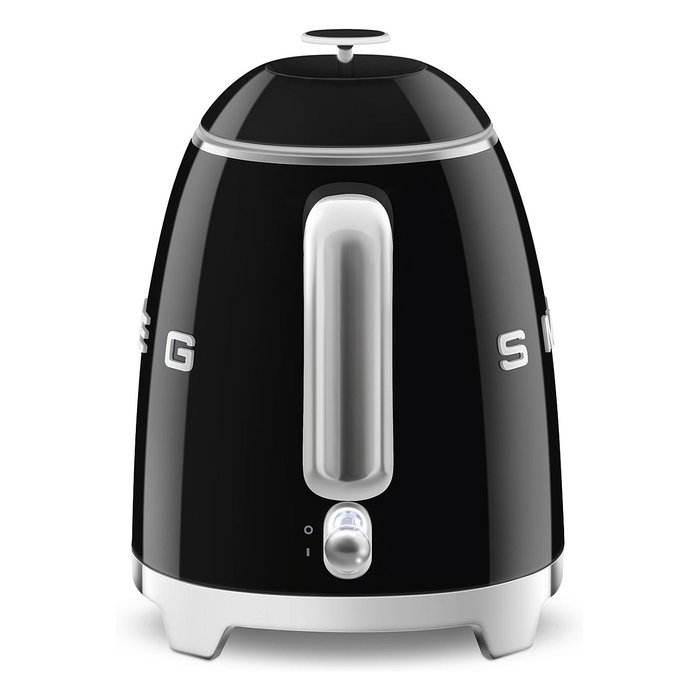 Smeg KLF05BLEU Mini Hervidor de Agua Eléctrico 0.8 Litros 1400W con Filtro, Apagado Automático y Base 360°, Color Negro