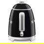 Smeg KLF05BLEU Mini Hervidor de Agua Eléctrico 0.8 Litros 1400W con Filtro, Apagado Automático y Base 360°, Color Negro