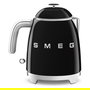 Smeg KLF05BLEU Mini Hervidor de Agua Eléctrico 0.8 Litros 1400W con Filtro, Apagado Automático y Base 360°, Color Negro