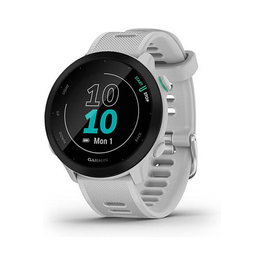 Garmin Forerunner 55 Reloj Deportivo GPS con Monitor de Frecuencia Cardíaca, Color Blanco