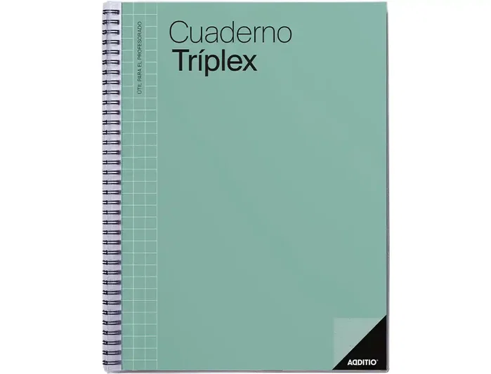 Additio Cuaderno Triplex Profesorado Espiral Doble 144 Páginas PVC C-Surtidos Español Additio Cuaderno Triplex Profesorado Espiral Doble 144 Páginas PVC C-Surtidos Español