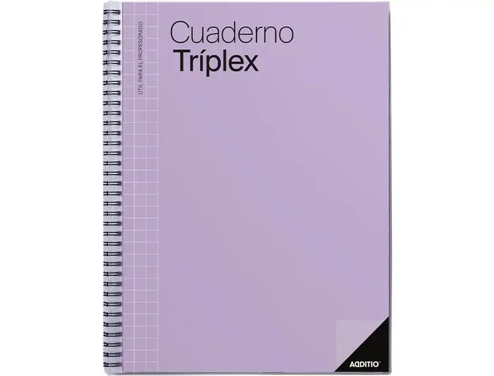 Additio Cuaderno Triplex Profesorado Espiral Doble 144 Páginas PVC C-Surtidos Español Additio Cuaderno Triplex Profesorado Espiral Doble 144 Páginas PVC C-Surtidos Español