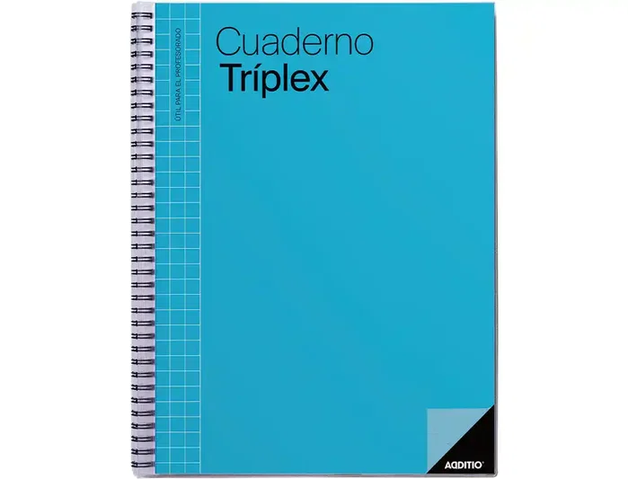 Additio Cuaderno Triplex Profesorado Espiral Doble 144 Páginas PVC C-Surtidos Español Additio Cuaderno Triplex Profesorado Espiral Doble 144 Páginas PVC C-Surtidos Español