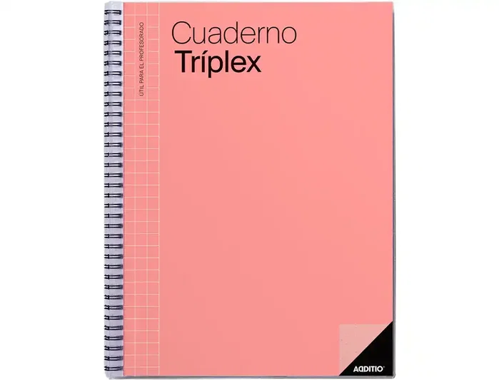 Additio Cuaderno Triplex Profesorado Espiral Doble 144 Páginas PVC C-Surtidos Español Additio Cuaderno Triplex Profesorado Espiral Doble 144 Páginas PVC C-Surtidos Español